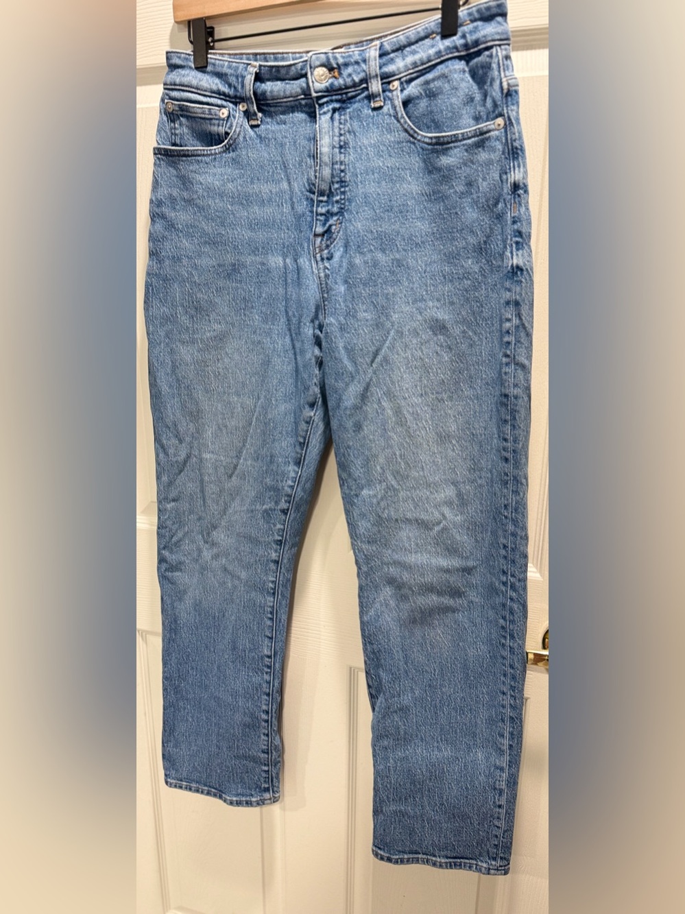 Madewell Curvy 90s Straight Jeans Size 30 High Rise Light Wash Denim Vintage Fit - Picture 4 of 13
